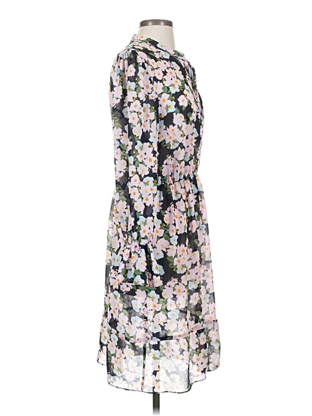 J Crew Mercantile Floral Midi Dress Size S Sheer Romantic Cottagecore Feminine - Picture 5 of 7